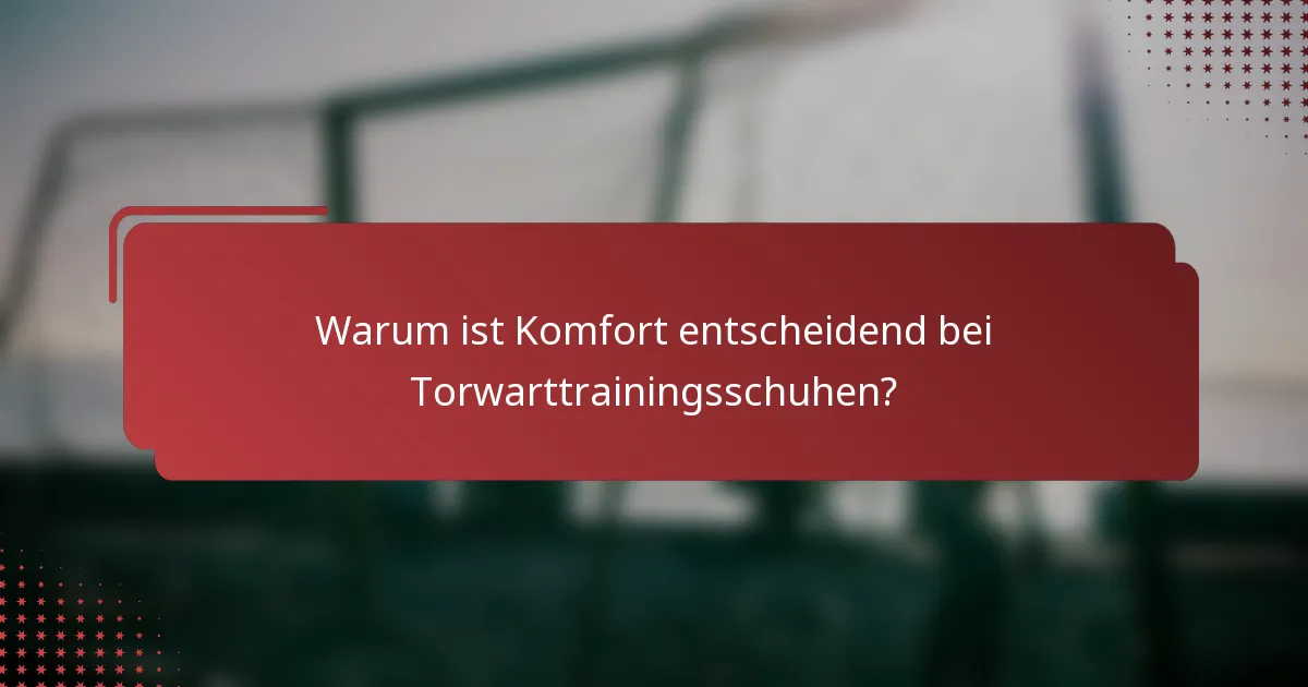 Warum ist Komfort entscheidend bei Torwarttrainingsschuhen?