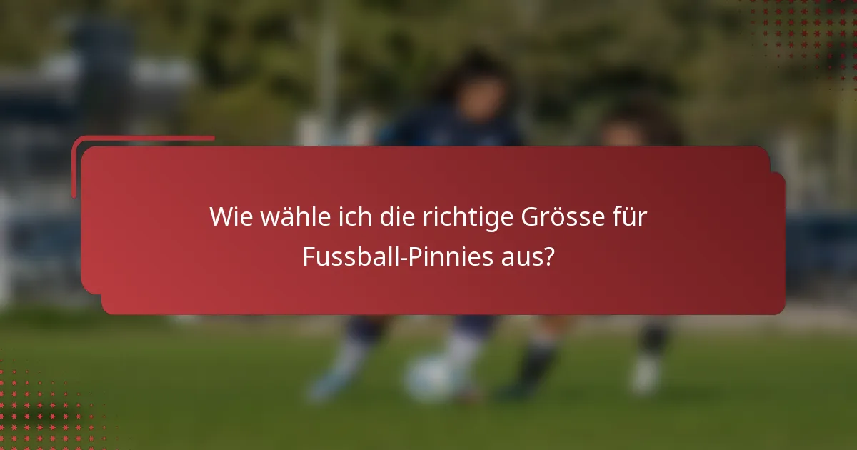 Wie wähle ich die richtige Grösse für Fussball-Pinnies aus?